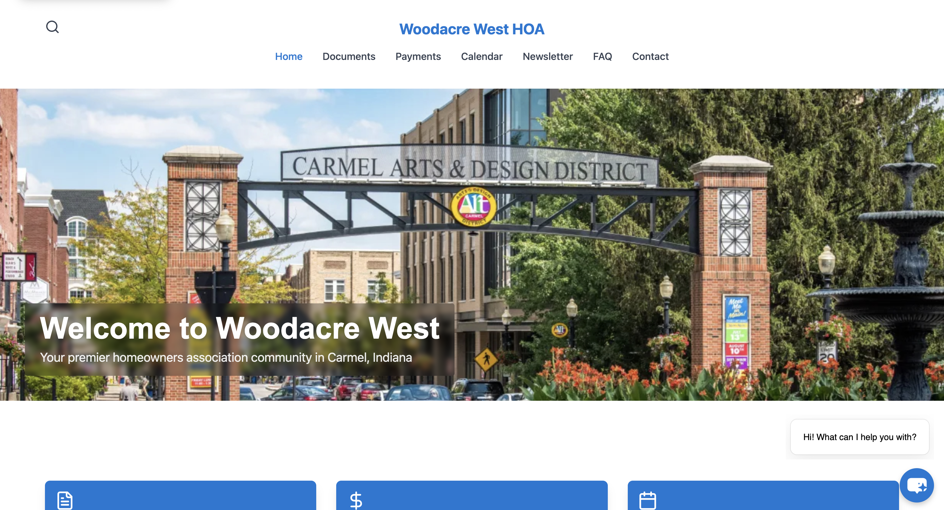 Woodacre West HOA — community website homepage